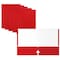 Better Office Products 2 Pocket Paper Folders Portfolio, Letter Size, Red, 50PK 80123 - alternate 2